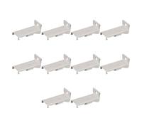 Lot de 10 supports de montage latéraux pour rail de rideau en métal robuste - Installation facile - Universels pour rideaux - Supports latéraux