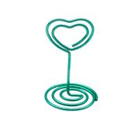 Lot de 10 supports de numéro de table de 4,8 cm en fil de fer pour marque-place, carte de nom, photo, mémo à clip pour mariage, anniversaire