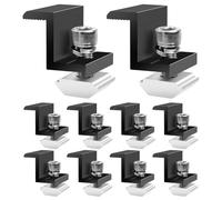 Lot de 10 supports de panneau solaire 30 mm Noir : Lot de 10 supports de panneau solaire, bornes de module PV, fixation en aluminium pour toit, camping-car, centrale de balcon, bateau, montage