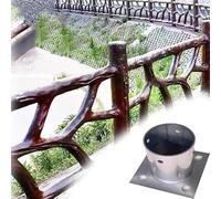 Lot de 10 supports de poteau en métal robuste pour mât de drapeau, clôture, porche - Supports de base de poteau de 7,6 cm et 8,9 cm de diamètre - Supports de terrasse robustes pour une utilisation en