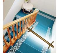 Lot de 10 supports de tige d'escalier en laiton pour tapis de couloir de 101,6 cm, clips de taille personnalisée, rails de galerie en laiton moulé massif, supports d'étagère pour escaliers et