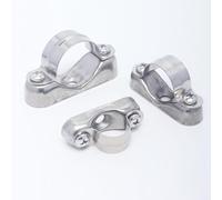 Lot de 10 supports de tuyau en acier inoxydable 316, pinces robustes et résistantes avec base en alliage d'aluminium pour matériel de montage de tube, supports de tuyaux de plomberie et fixations de