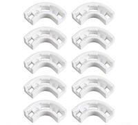 Lot de 10 supports de tuyau en polyéthylène à 90 degrés pour filtre à eau, angle d'angle pour fixation de tuyaux RO, clips en plastique solides pour une pose propre de conduite (3/8")