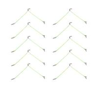 Lot de 10 supports d'équilibre lumineux en acier inoxydable pour cartel avec crochets économiques pour la pêche Équilibre Connecteur de tôle à poisson Outil tubulaire lumineux