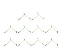 Lot de 10 supports d'équilibre lumineux en acier inoxydable pour cartel avec crochets économiques pour la pêche Équilibre Connecteur de tôle à poisson Outil tubulaire lumineux