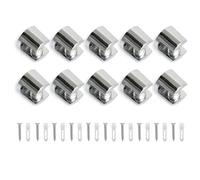 Lot de 10 supports d'étagère en verre - Clips pour salle de bain - Support de joint en verre - Support plat pour le dos - Support pour étagère d'armoire