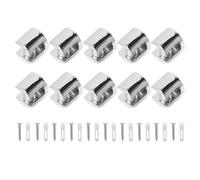 Lot de 10 supports d'étagère en verre - Clips pour salle de bain - Support de joint en verre - Support plat pour le dos - Support pour étagère d'armoire
