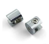 Lot de 10 supports d'étagère en verre, pince chromée en alliage de zinc pour verre de 8 à 12 mm d'épaisseur, fixation réglable robuste pour bibliothèque et vitrine, 10 à 12 mm