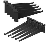 Lot de 10 supports d'étagère robustes en métal de 20,3 cm pour mur à lattes, accessoires de mur à lattes avec rebord - Crochets pour panneaux à lattes pour panneaux à lattes - Affichage à domicile et
