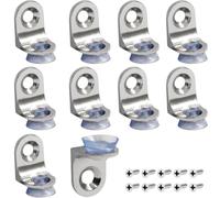 Lot De 10 Supports D'étagères En Verre Et Bois, Goujons Support À Ventouse, Chevilles Quincaillerie, Étagères Fixes, Armoires, Cloison(3mm)