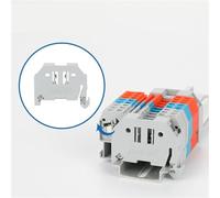 Lot de 10 supports d'extrémité 249-117 for mini-connecteur électrique de 35 mm de large, accessoires for bornier de rail DIN, butée d'extrémité