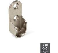 Lot de 10 supports EMUCA pour barre de penderie armoire en zamak finition nickelé - 7065107 G