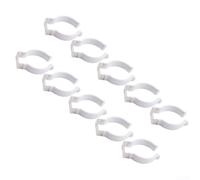 Lot de 10 supports en forme de U pour tubes fluorescents LED conçus pour une utilisation avec vis et chevilles standard (30 mm (H) : 43))