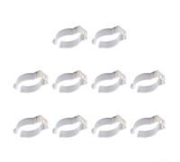 Lot de 10 supports en U pour tube fluorescent LED - Collier de serrage en acier inoxydable avec revêtement en PVC 25-35 mm pour maison, bureau, garage, plafonnier (30 mm (H) : 46))