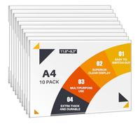 Lot de 10 supports muraux en acrylique FBA (A4-Paysage)