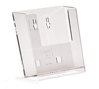 Lot de 10 supports muraux pour brochures Taymar au format carte postale DIN A6 pour montage mural