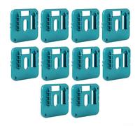 Lot de 10 supports muraux pour piles 18 V BL1860 BL1850 BL1840 - Organiseur de rangement en plastique pour économiser de l'espace avec ajustement sécurisé pour la maison, l'atelier et le garage
