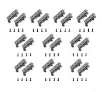Lot de 10 supports PCB - Rail DIN - 35 mm - Pour adaptateur C45 - 20 pour clips PCB - En plastique robuste - Gris - Montage de rail DIN pour armoire électronique - 4,2 x 1 x 1,8 cm - 35 mm
