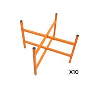 Lot de 10 Supports Pliables en X 50 cm H Pour Planches de Mortier Maçonnerie