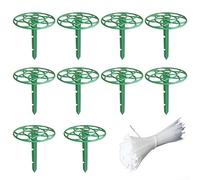 Lot de 10 supports pour fraisiers, supports de culture en plastique ABS vert pour branches surélevées, récolte de fruits propres, piquets de jardin faciles à assembler, multi-usages (23 x 19 cm)