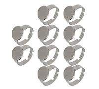 Lot de 10 supports réglables en acier inoxydable pour création de bijoux