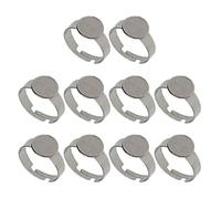 Lot de 10 supports réglables en acier inoxydable pour création de bijoux