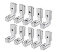Lot de 10 supports robustes en acier inoxydable en forme de L pour cadre en aluminium de 8 mm, connexion à angle droit, usage quotidien, joint d'angle en T