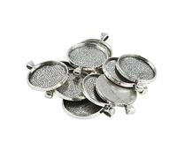 Lot de 10 supports ronds vierges pour cabochons et pendentifs 30 mm