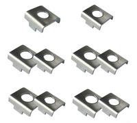 Lot de 10 supports verticaux en fer pour vélos d'enfants - Joints de plaque de 23 mm et 25 mm - Support de roue de support argenté pour un montage facile pour plus de stabilité