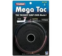 Tourna Grip Surgrips Mega Tac Blister de 10 Noir