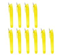 Lot de 10 surligneurs avec anneaux en métal à pointe oblique à séchage rapide pour étudiant, journal intime, surlignage, prise de notes professionnelle