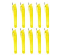 Lot de 10 surligneurs colorés à pointe oblique avec anneaux métalliques à séchage rapide pour scrapbooking, journal, calendrier