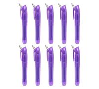 Lot de 10 surligneurs colorés à pointe oblique avec anneaux métalliques à séchage rapide pour scrapbooking, journal, calendrier