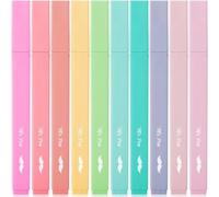 Lot De 10 Surligneurs Esthétiques, Pointe Biseautée, Couleurs Pastel, Surligneurs Mignons De Couleurs Assorties, Fournitures De Rentrée Scolaire