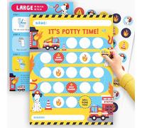 Lot de 10 tableaux d'apprentissage de la propreté - Camion de pompiers - Autocollants de récompense pour tout-petits - Pot d'entraînement pour tout-petits de 1 à 3 ans - Système de récompense de
