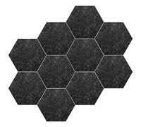 Lot de 10 tableaux hexagonaux en feutre avec épingles, affichage en liège, tableau d'affichage hexagonal