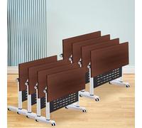 Lot de 10 tables d'entraînement pliables mobiles avec dessus rabattable, roues verrouillables, bureau moderne de salle de conférence, table de salle de réunion exécutive pour bureau et salle de classe
