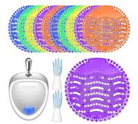 Lot de 10 tamis d'urinoir parfumés : tamis à pissoir, protection anti-éclaboussures, filtre universel pour urinoir - Désodorisant - Effet fraîcheur de 30 jours - Passoire à pissoir - Insert d'urinoir