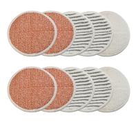 Lot de 10 Tampon Microfibre, Lavable Réutilisable, Pour Sol Bois Carrelage Pierre, Compatible Bissell SpinWave