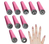 Lot de 10 tampons à ongles - Pour filles et femmes