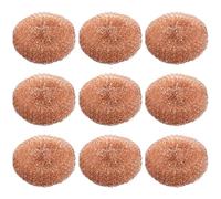 Lot de 10 tampons à récurer en cuivre très résistants en spirale pour la maison, la cuisine, la saleté, la graisse et la crasse, récurage de casseroles