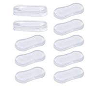 Lot de 10 tampons adhésifs de rechange pour siège de toilette - Transparent