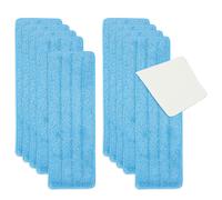 Lot de 10 tampons de nettoyage en microfibre Juvale T tes plates de rechange r utilisables et lavables pour le nettoyage des planchers de bois