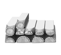 Lot de 10 tampons en acier en forme de cœur - Accessoire de mode portable pour la fabrication de bijoux - Comprend des plaques en aluminium