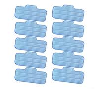 Lot de 10 tampons pour balai vapeur compatibles avec Dupray Neat - Recharges en microfibre à haute absorption pour vinyle stratifié de bois dur - Disques à récurer durables - Bleu 3 x 2
