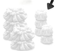 Lot de 10 tampons pour nettoyeur vapeur Dupray Neat | Brosse triangulaire de rechange en microfibre double couche élastique pour nettoyage de joints de sol dur et carrelage