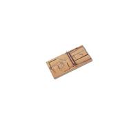 Lot de 10 Tapettes à Souris en Bois 4,8 X 9,7 cm