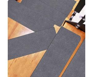 Lot de 10 tapis antidérapants pour marches d'escalier d'intérieur - 55/70 cm - Gris clair - Antidérapants - Pour marches sûres