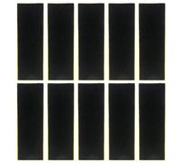 Lot de 10 tapis antidérapants pour skateboard, fond jaune et tapis noirs, mini tapis de skateboard, noir antidérapant, convient pour le patinage en intérieur