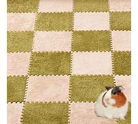 Lot de 10 tapis de couchage lavables et réutilisables en polaire pour cochon d'Inde, 27,9 x 27,9 cm, doux et chaud (vert)